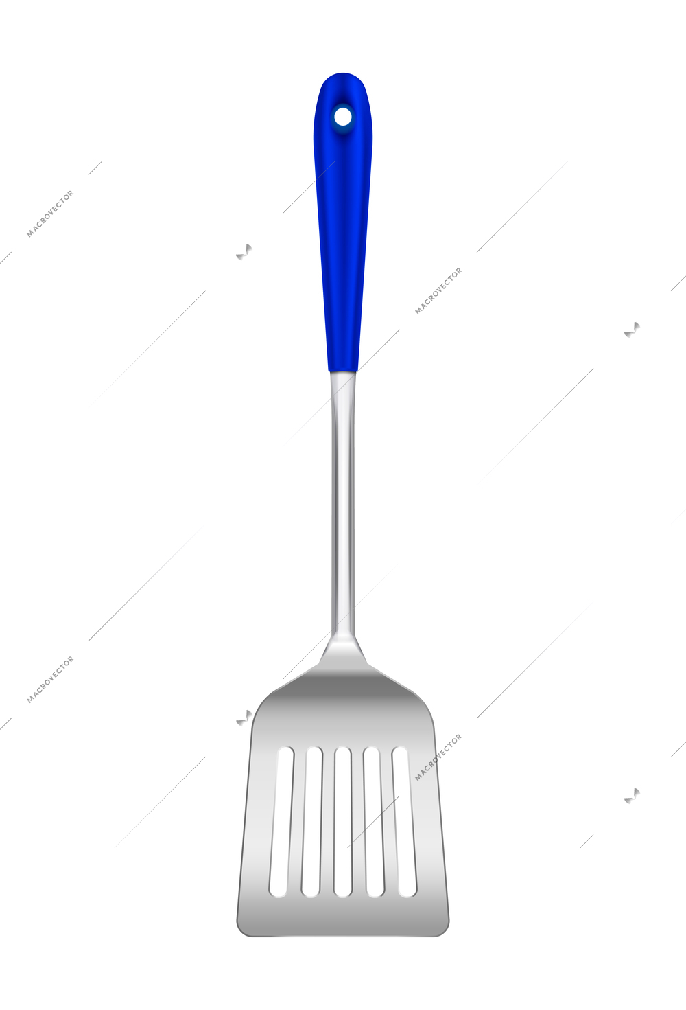 Cooking tools plastic realistic composition with isolated image of single kitchen utensil on blank background vector illustration