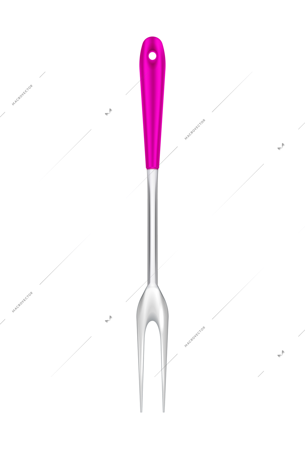 Cooking tools plastic realistic composition with isolated image of single kitchen utensil on blank background vector illustration