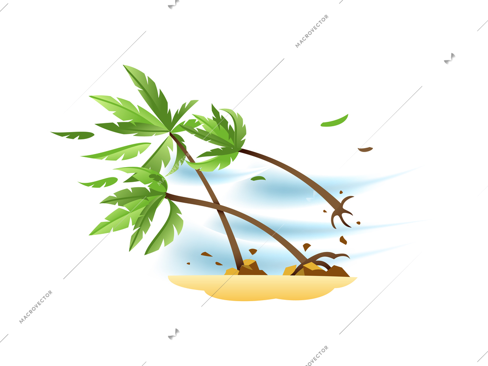 Natural disasters life threatening situation colorful composition with isolated image on blank background vector illustration