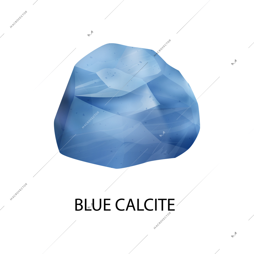 Colored and realistic stone mineral composition with isolated image and text caption vector illustration