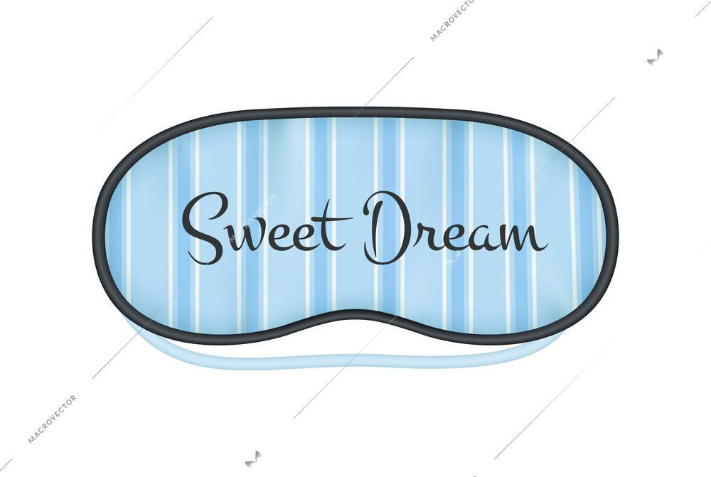 Realistic sleeptime composition with isolated image of accessory on blank background vector illustration