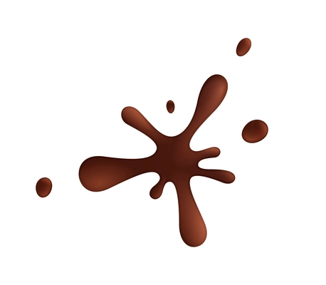 Blood splatters blots drips realistic composition with brown liquid on blank background vector illustration