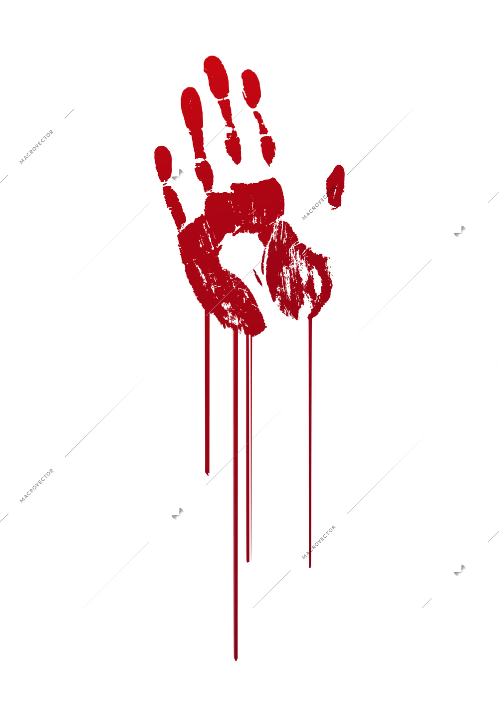 Blood splatters blots drips realistic composition with traces of red liquid on blank background vector illustration