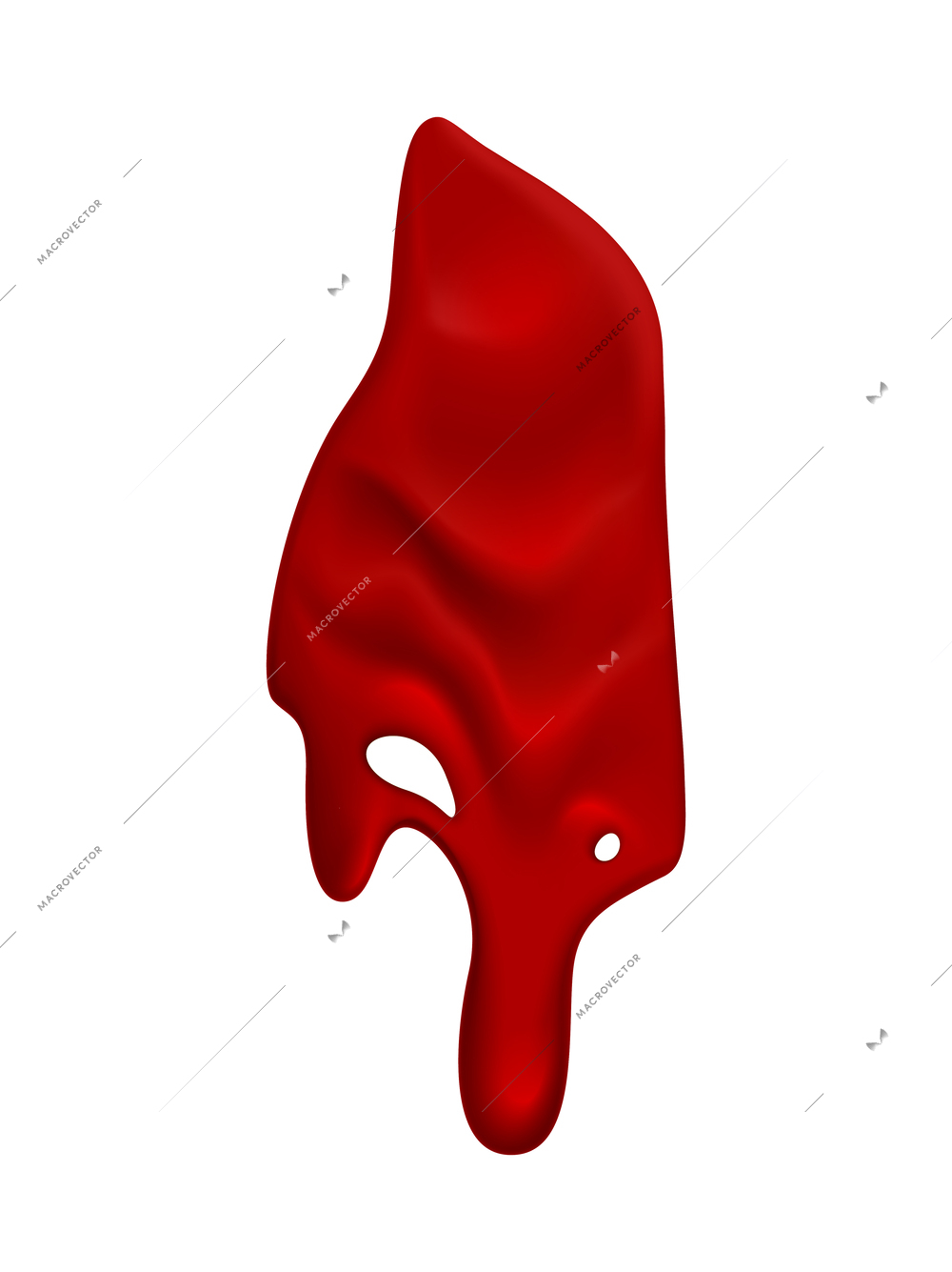 Blood splatters blots drips realistic composition with traces of red liquid on blank background vector illustration