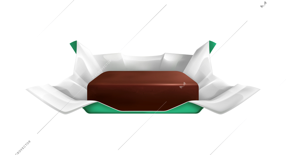 Chocolate butter realistic composition with brown liquid shapes on blank background vector illustration