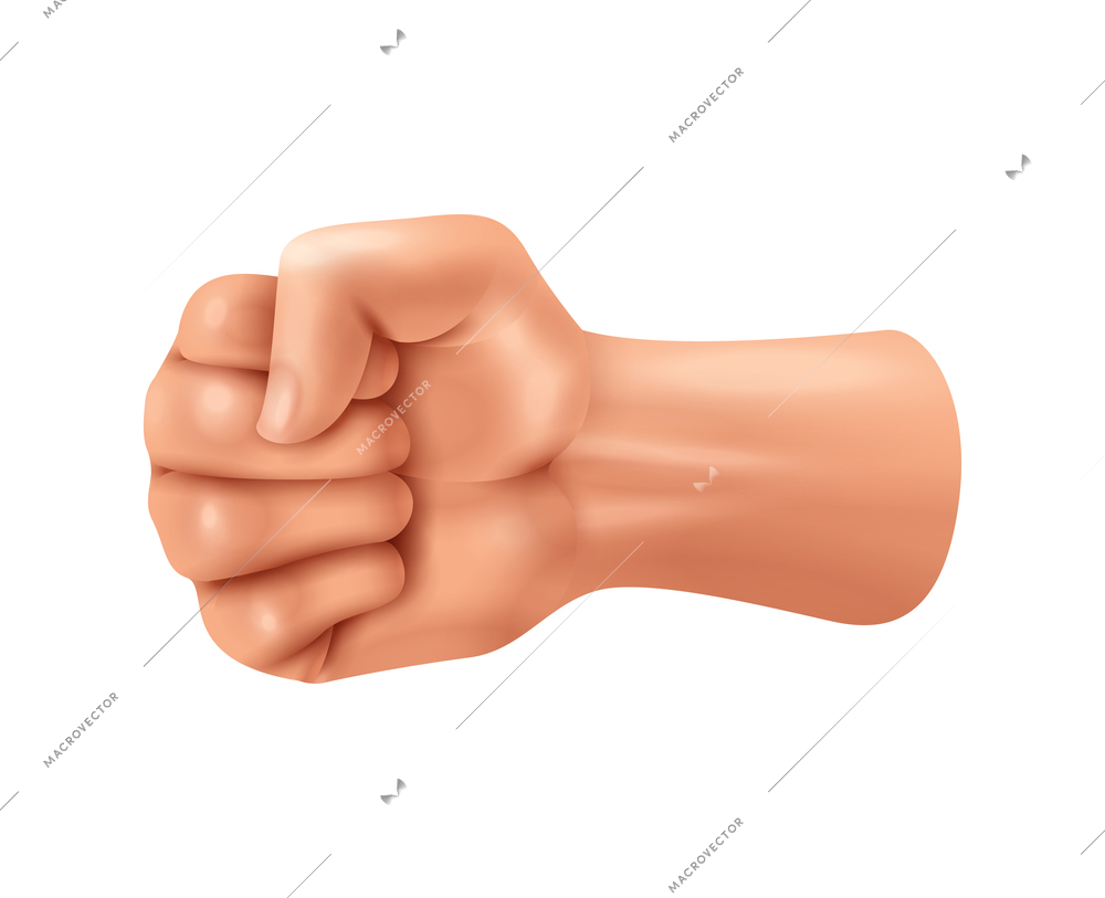 Hands games composition with realistic view of human hand palm on blank background vector illustration