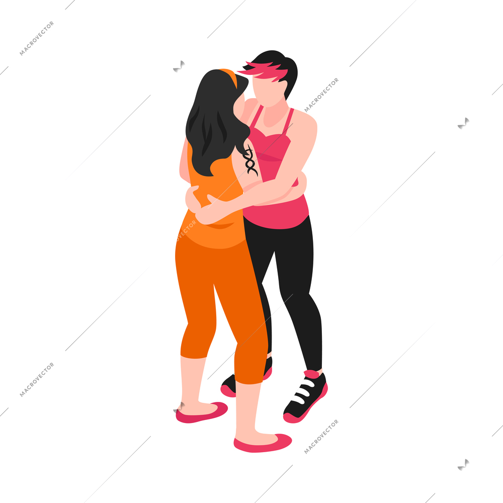 Isometric Sex Homosexual Lgbt Lesbian Gay Vector Illustration 103537 |  Macrovector