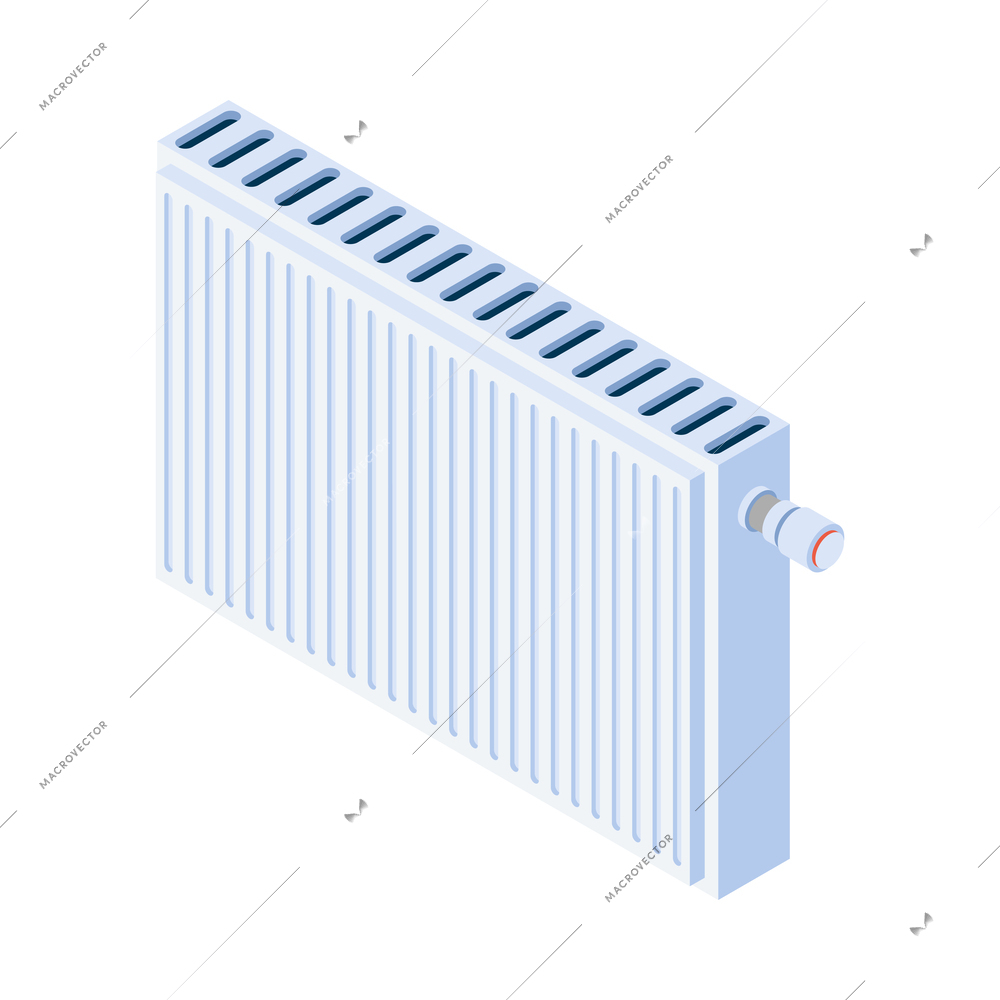 Home climate control isometric composition with isolated icon of domestic appliance on blank background vector illustration