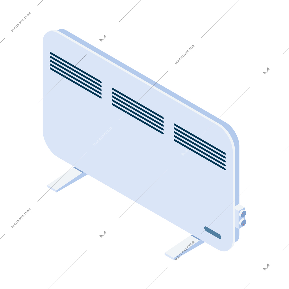 Home climate control isometric composition with isolated icon of domestic appliance on blank background vector illustration