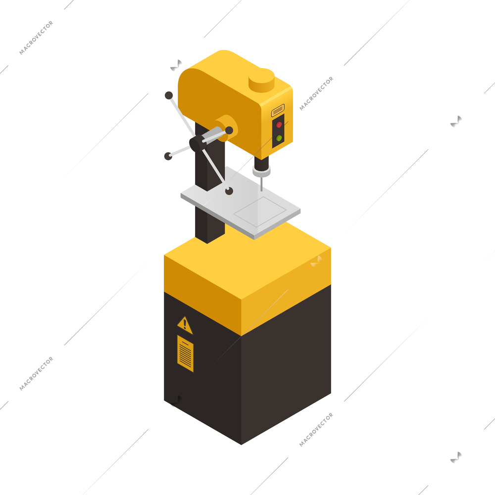 Industrial machinery composition with isolated icon of factory unit on blank background vector illustration