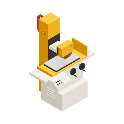 Industrial machinery composition with isolated icon of factory unit on blank background vector illustration