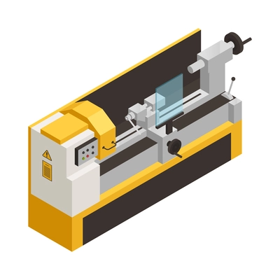 Industrial machinery composition with isolated icon of factory unit on blank background vector illustration