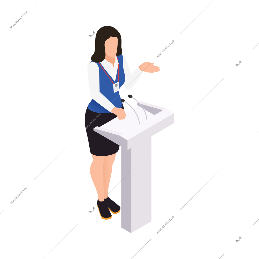 Business coaching isometric composition with strategy and success course isolated vector illustration