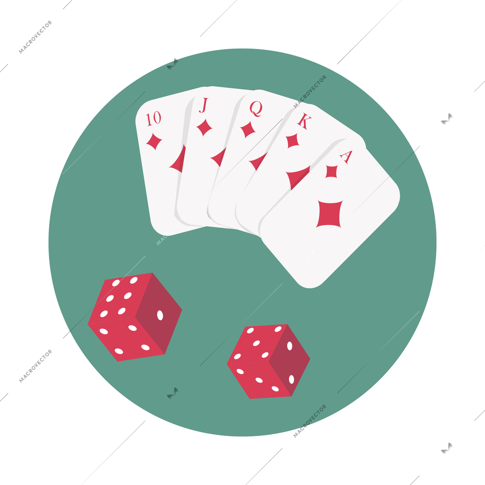 Casino and gambling isometric composition with isolated icon on blank background vector illustration