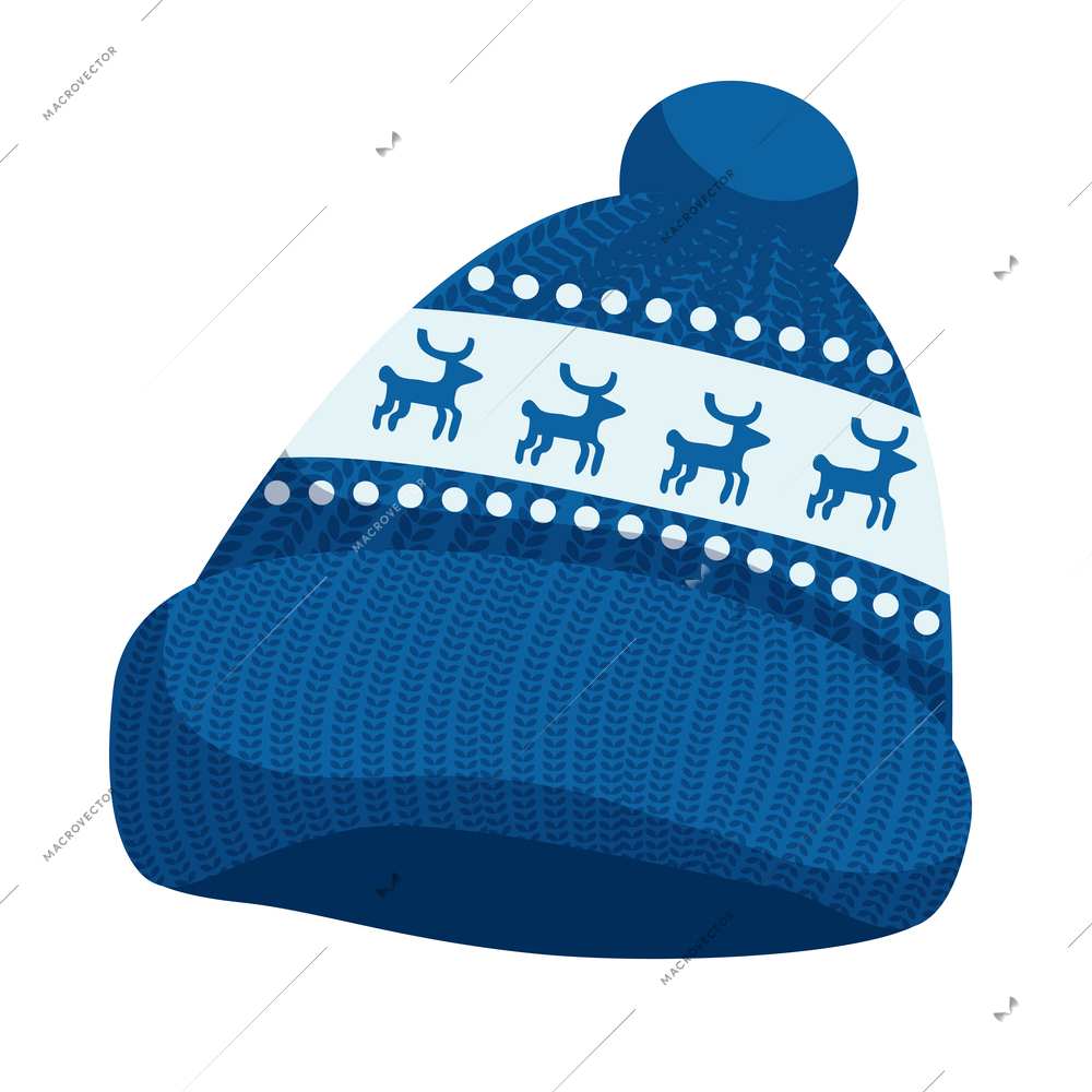 Seasonal winter clothes composition with isolated image of stylish warm clothing item on blank background vector illustration