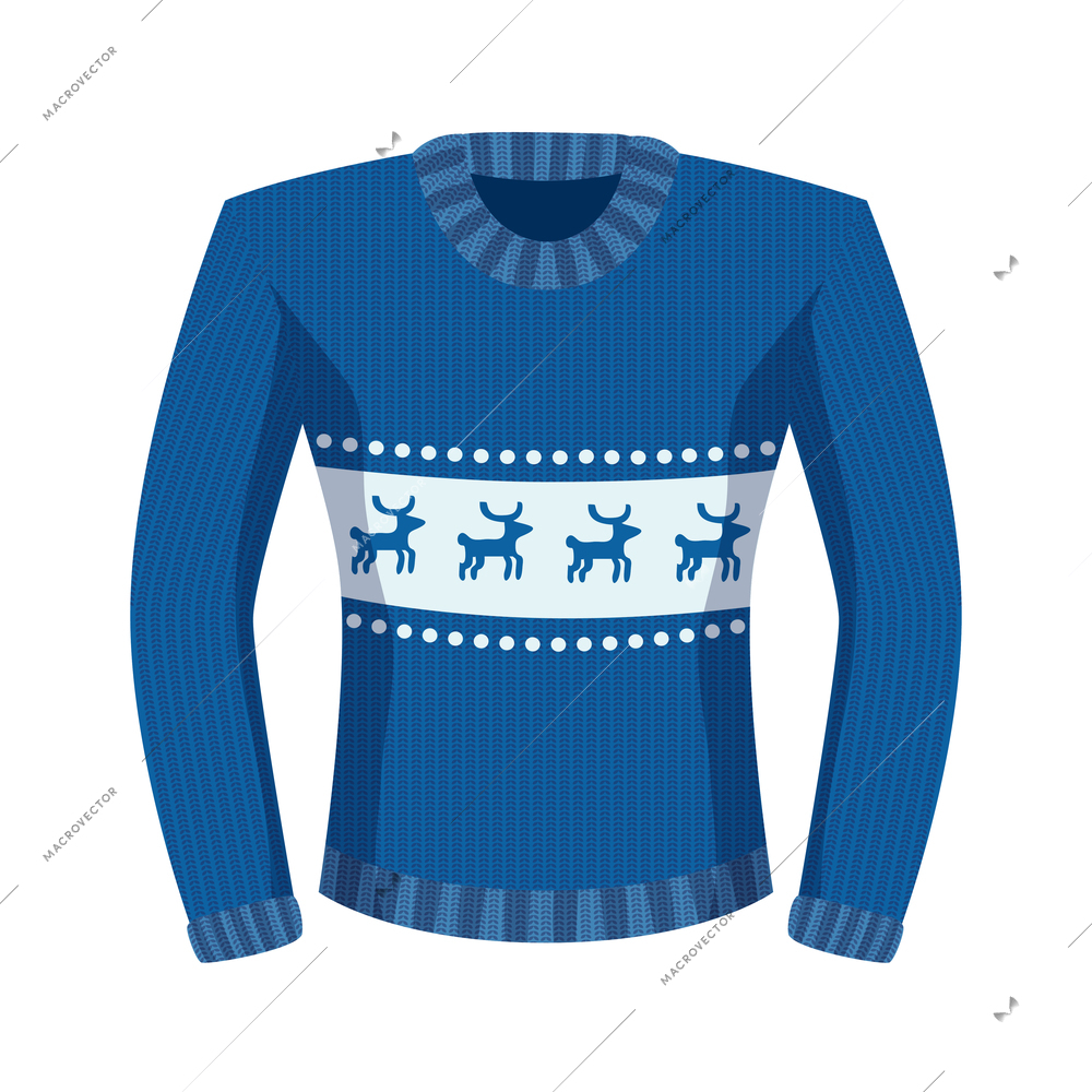 Seasonal winter clothes composition with isolated image of stylish warm clothing item on blank background vector illustration