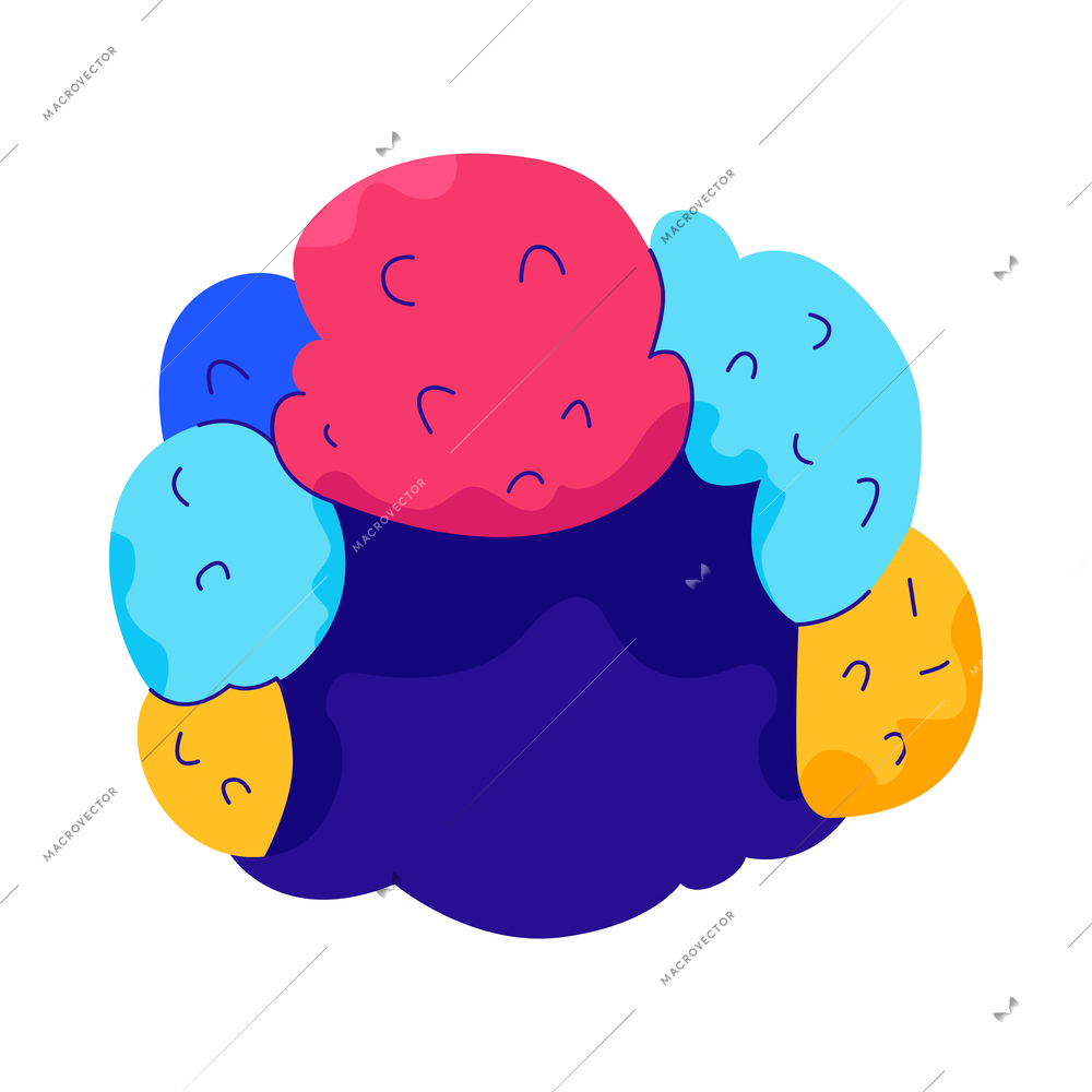 Fans cheering team composition with isolated icon of colored fan accessory on blank background vector illustration