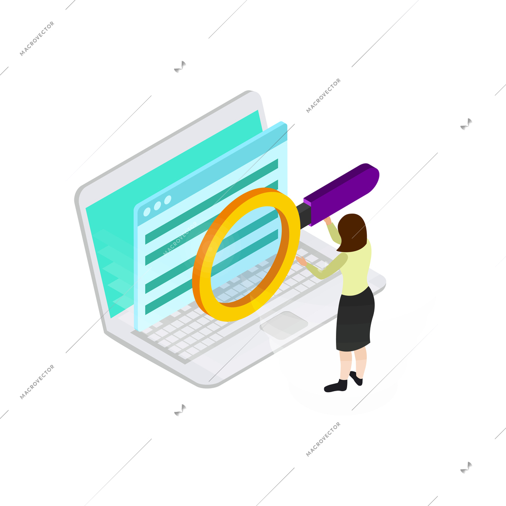 E-learning glow isometric composition with human character surrounded by books and modern technologies of learning vector illustration