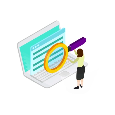 E-learning glow isometric composition with human character surrounded by books and modern technologies of learning vector illustration