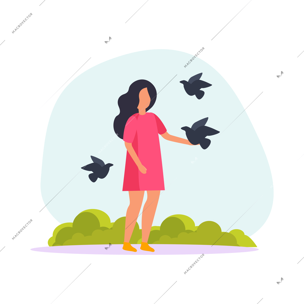 Diseases transmission ways composition with flat faceless human characters suffering from symptoms vector illustration