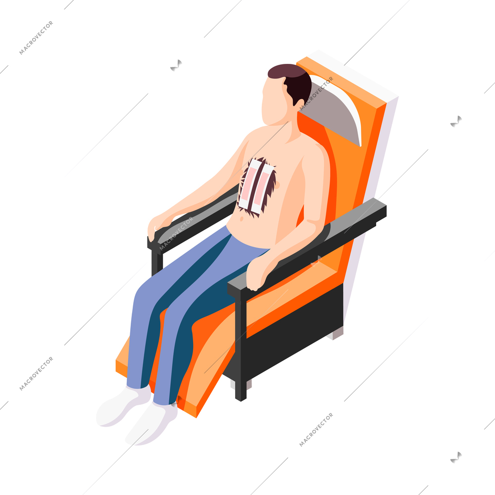 Hair removal isometric composition with human characters performing epilation procedures vector illustration