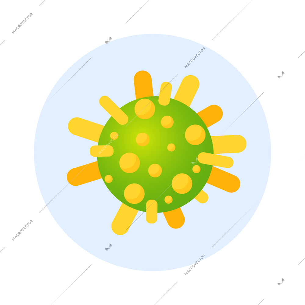 Microbiology laboratory bacteria virus isometric round composition with circle lab view of micro organisms vector illustration