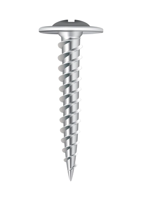 Metal screws bolts nails plates realistic composition with isolated top view image of iron hardware vector illustration