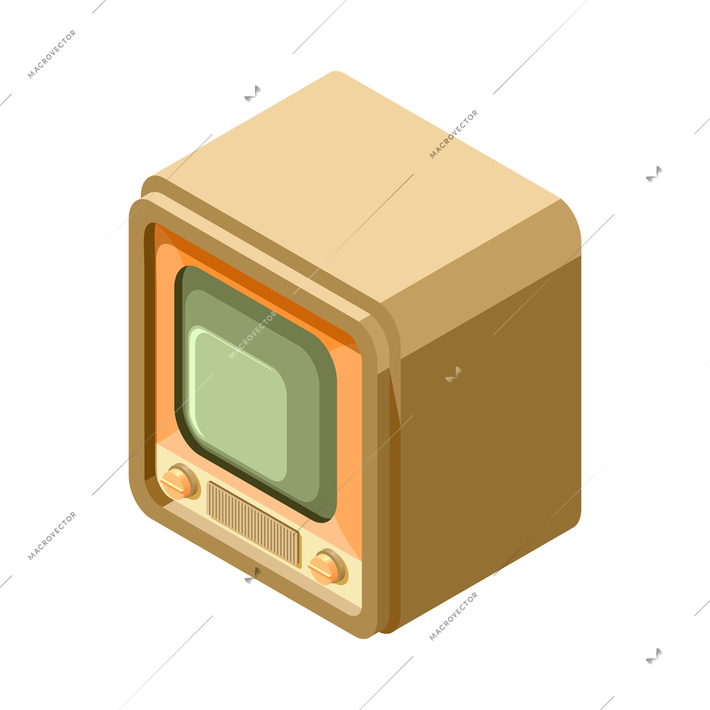 Isometric composition of icons with goods from flea market isolated on blank background vector illustration