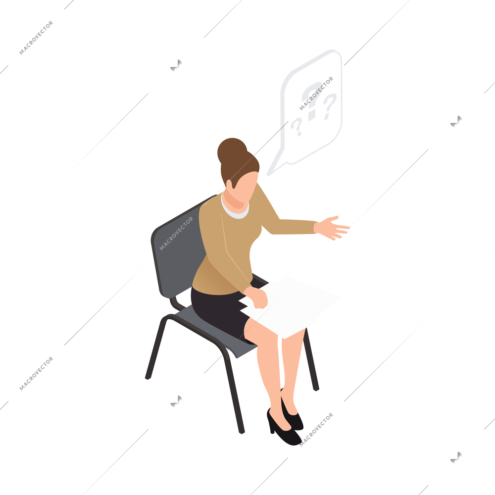 Teamwork collaboration people isometric composition with interacting sharing ideas decision making scene vector illustration