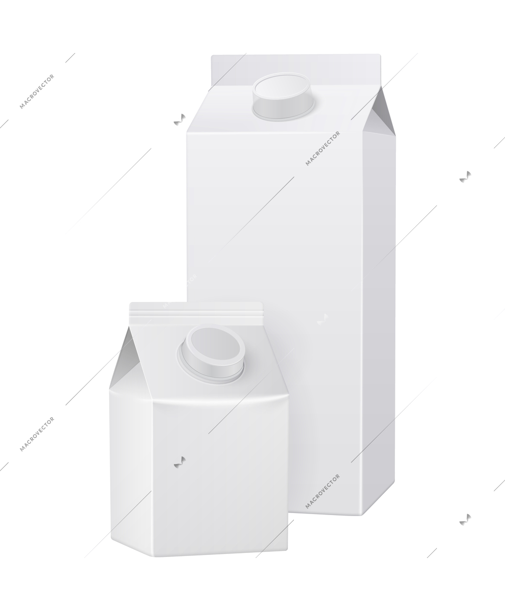 Realistic milk bottle package composition with isolated mockup image of dairy product packaging with empty collar vector illustration