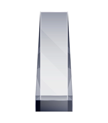Realistic blank transparent trophy vector illustration