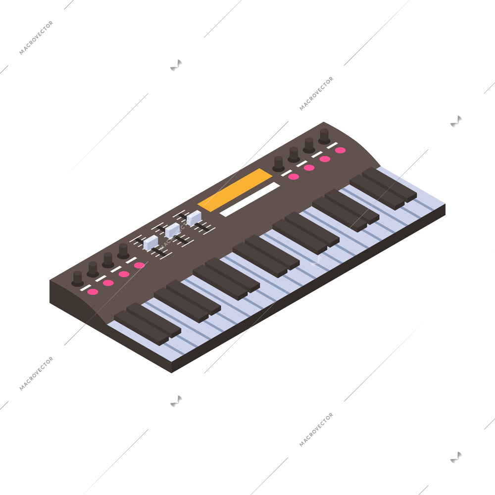 Isometric keyboard icon against white background 3d vector illustration