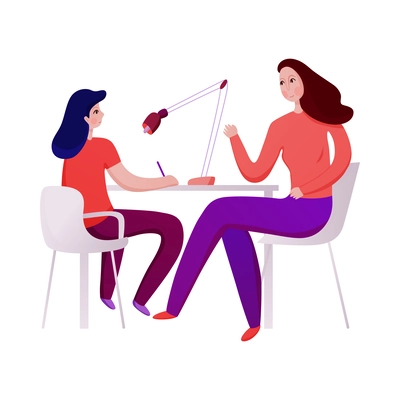 Family activity with mum helping daughter do homework flat vector illustration