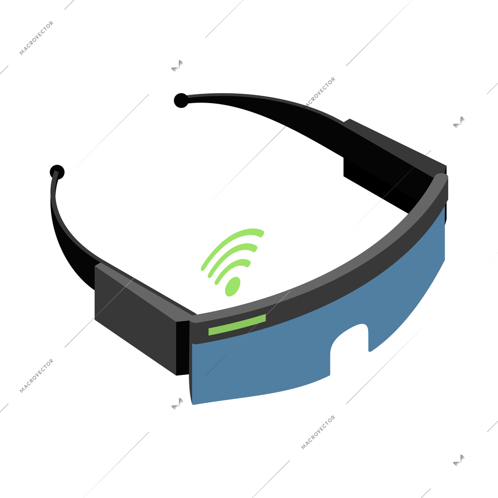 Wearable technology smart glasses isometric icon 3d vector illustration