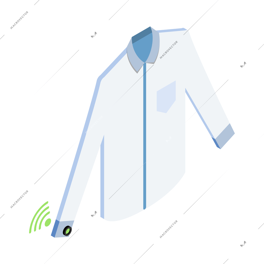 Wearable technology smart shirt isometric icon 3d vector illustration