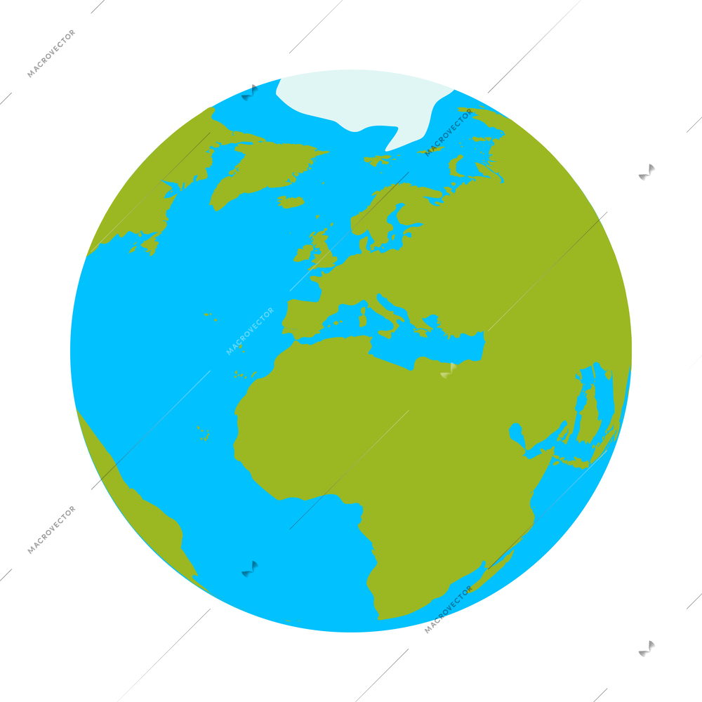 Earth globe isometric icon on white background vector illustration