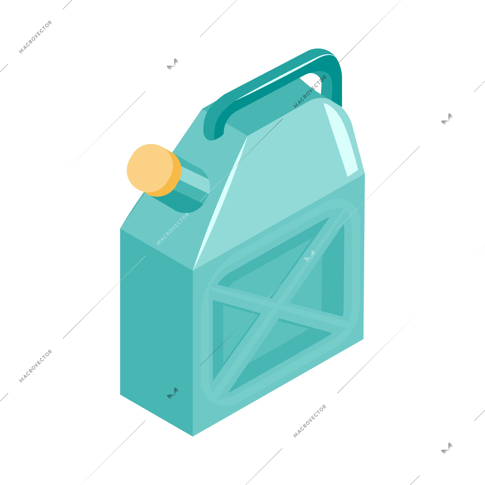 Blue jerrican on white background isometric icon 3d vector illustration