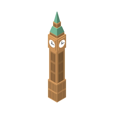 World landmarks isometric composition with isolated image of famous ancient historic building vector illustration