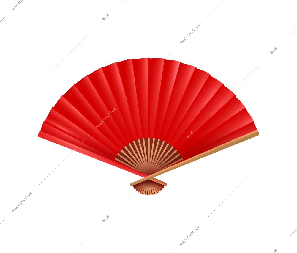 Chinese new year composition with isolated image of traditional festive accessory on blank background vector illustration