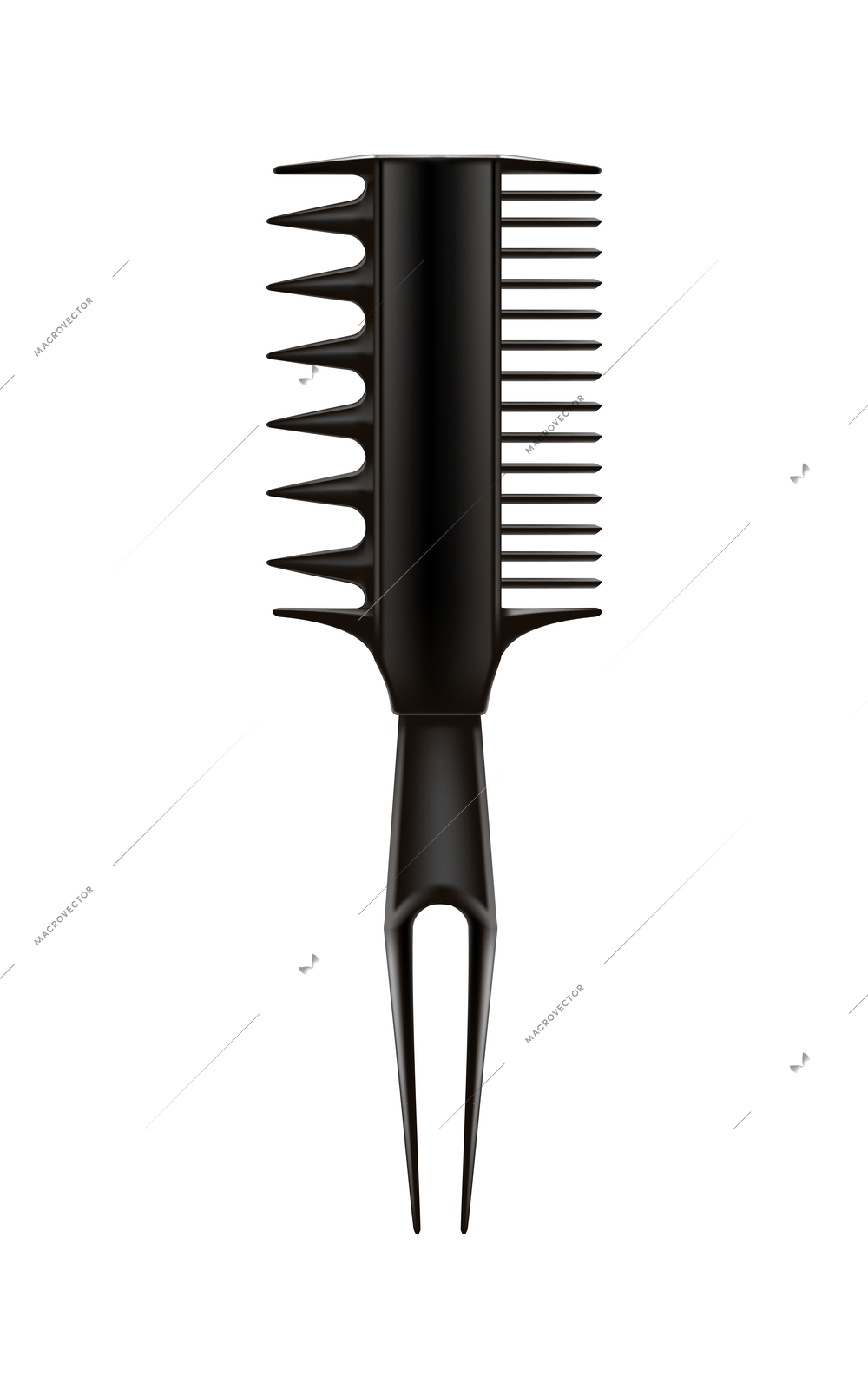 Hairdress tools realisic composition with isolated piece of barbers equipment on blank background vector illustration