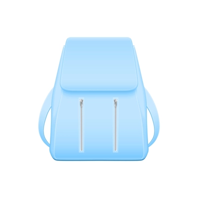 Realistic school backpack elegant composition with isolated image of stylish book bag for college student vector illustration