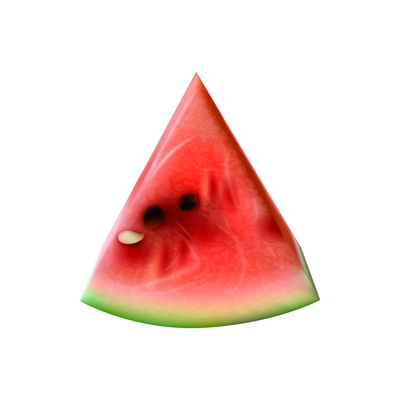 Realistic watermelon composition with isolated fruit berry image on blank background vector illustration