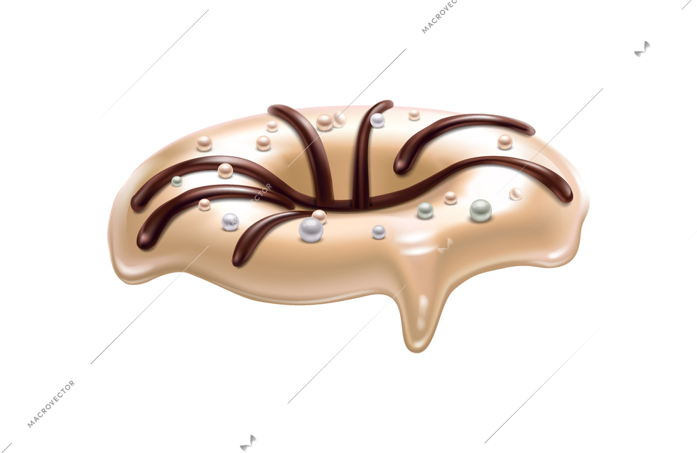 Biscuits donuts cookies frosting variations constructor realistic composition with isolated image of glaze topping vector illustration