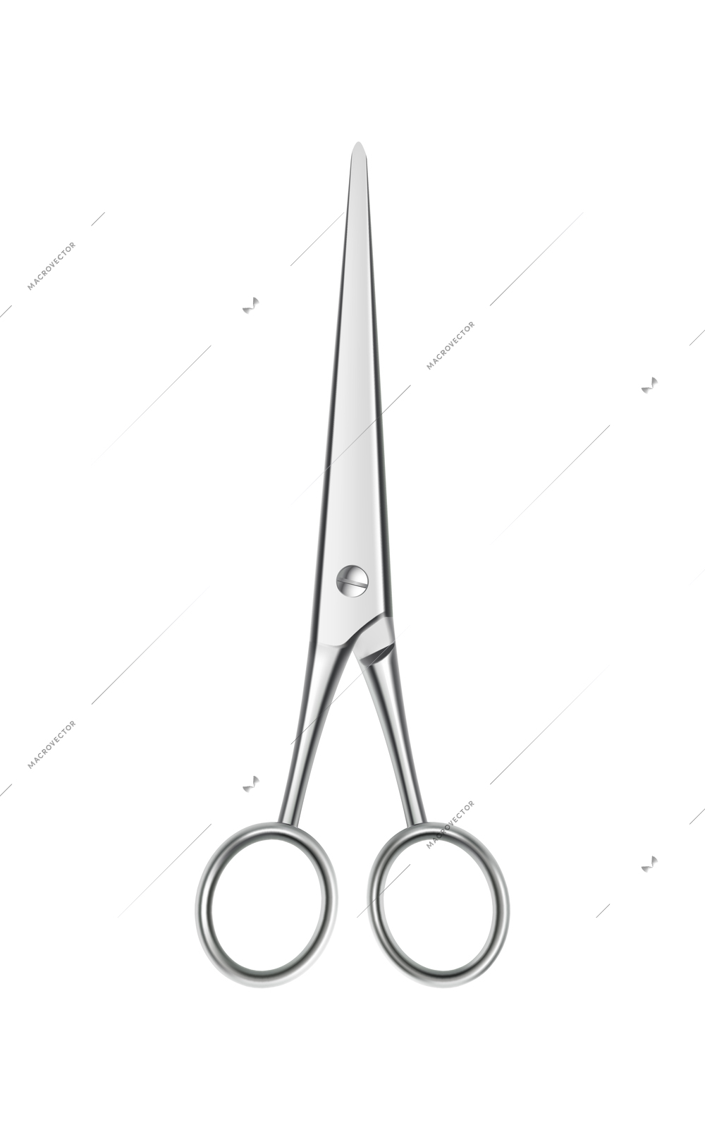 Hairdress tools realisic composition with isolated piece of barbers equipment on blank background vector illustration