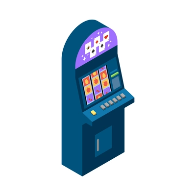 Vending machines isometric composition with isolated image of automated apparatus on blank background vector illustration