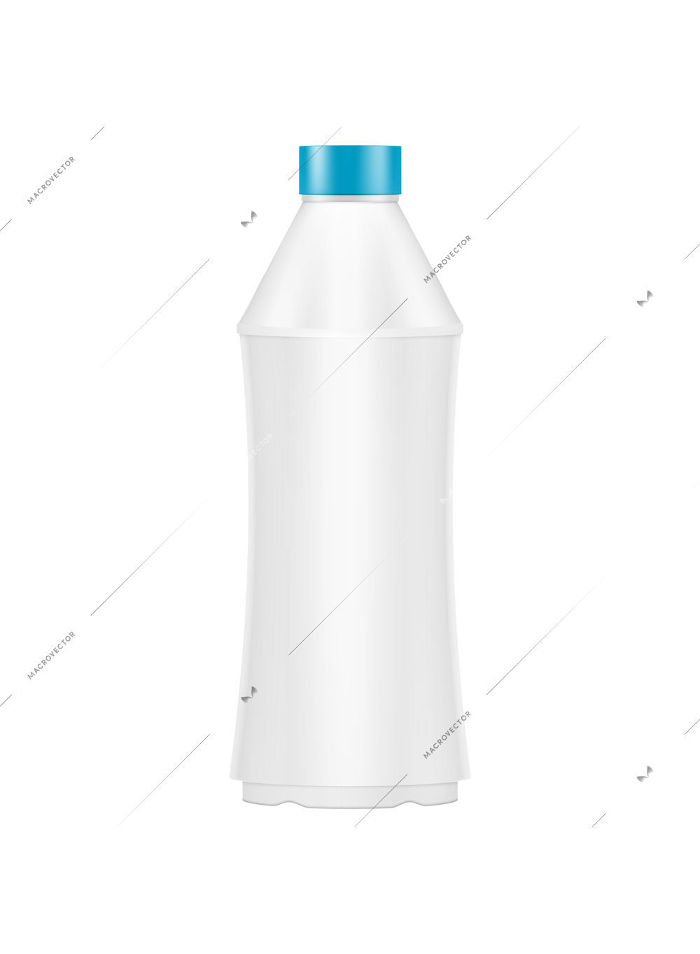 Detergent bottles transparent composition with isolated realistic image of empty plastic jar vector illustration