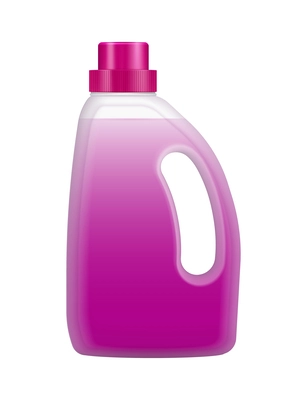 Detergent bottles transparent composition with isolated realistic image of empty plastic jar vector illustration