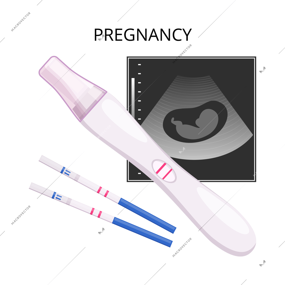In vitro fertilization ivf flat composition with text captions and artificial insemination icons vector illustration