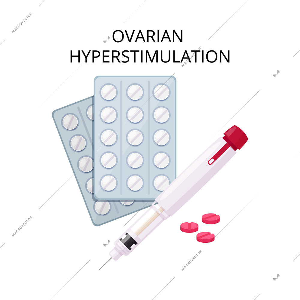 In vitro fertilization ivf flat composition with text captions and artificial insemination icons vector illustration