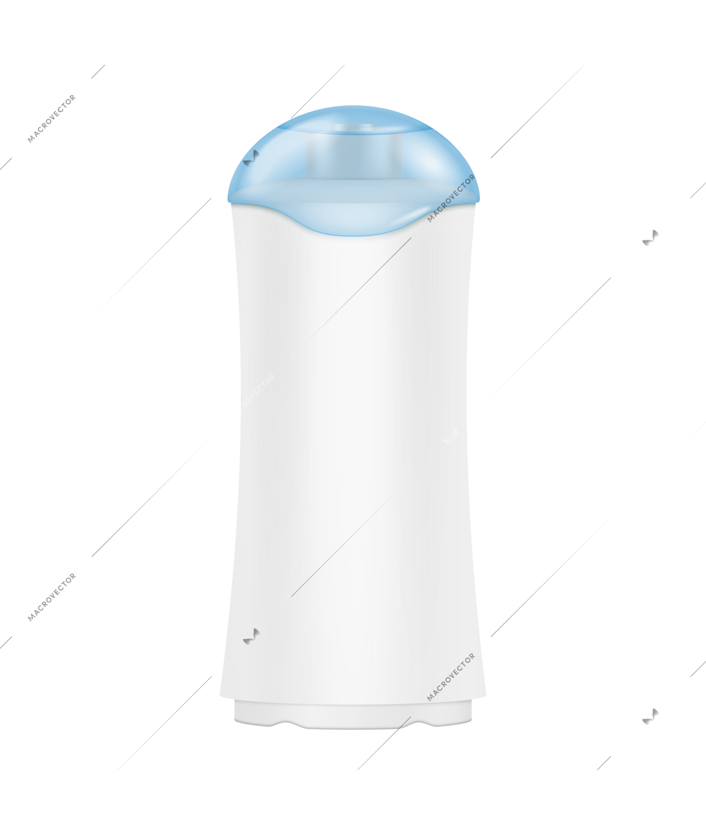 Detergent bottles transparent composition with isolated realistic image of empty plastic jar vector illustration